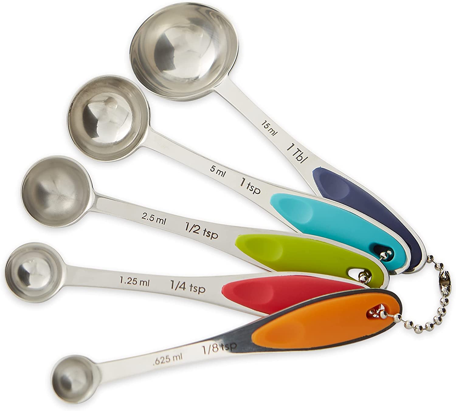 Colorful Measuring Spoons Set Of 5 Mills Co